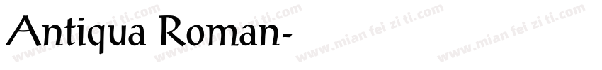 Antiqua Roman字体转换